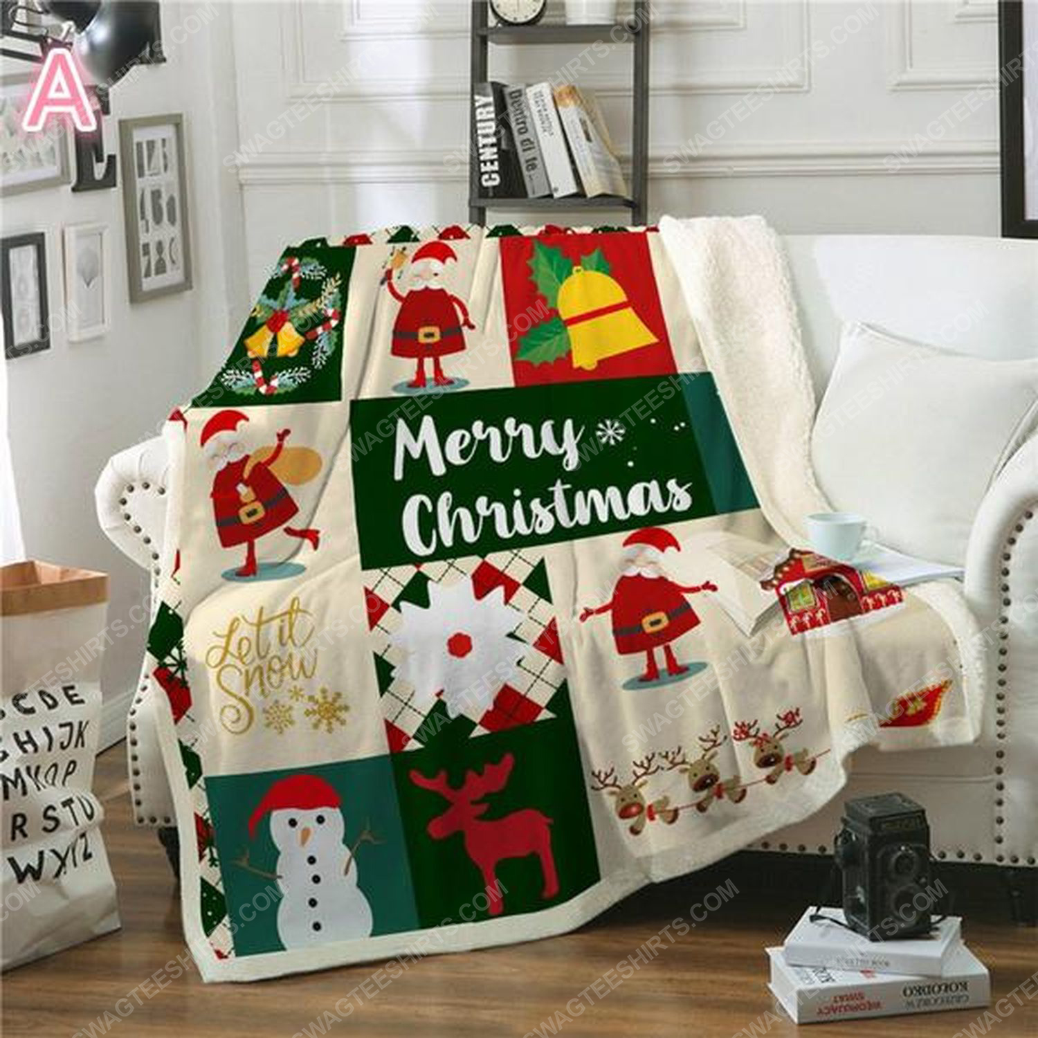 Merry christmas and let it snow blanket 2