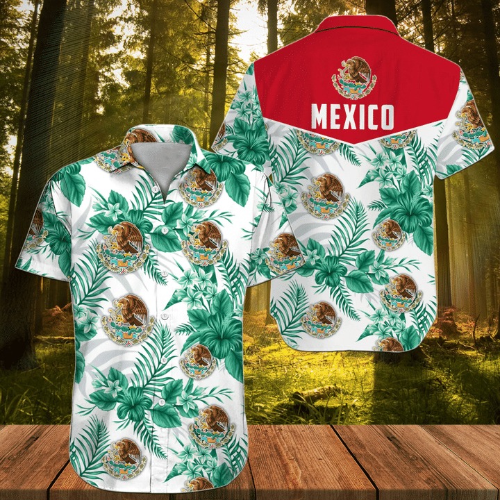 Mexican Pride Mexico Floral Hawaiian Shirt