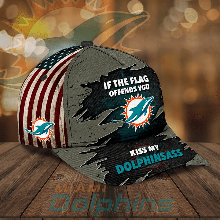 Miami Dolphin If The Flag Offends You Kiss My Dophinsass Cap1