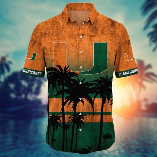 Miami Hurricanes Summer Hawaiian Shirt, short1