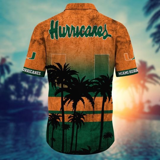 Miami Hurricanes Summer Hawaiian Shirt, short2