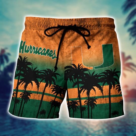 Miami Hurricanes Summer Hawaiian Shirt, short3