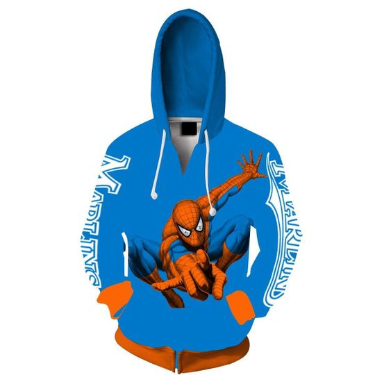 Miami marlins Spider Man 3d hoodie