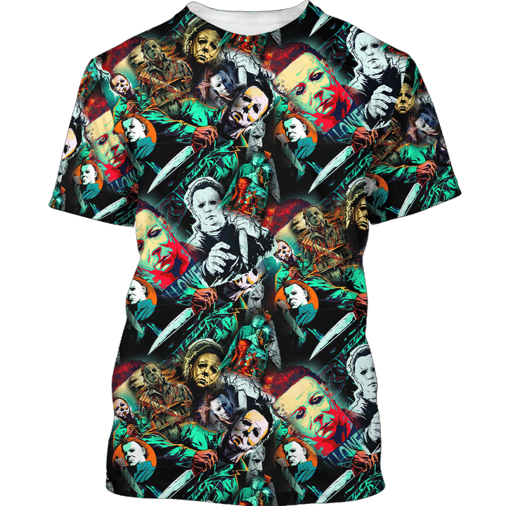Michael myers horror film hawaiian shirt and 3d hoodie 1