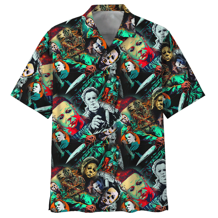 Michael myers horror film hawaiian shirt and 3d hoodie