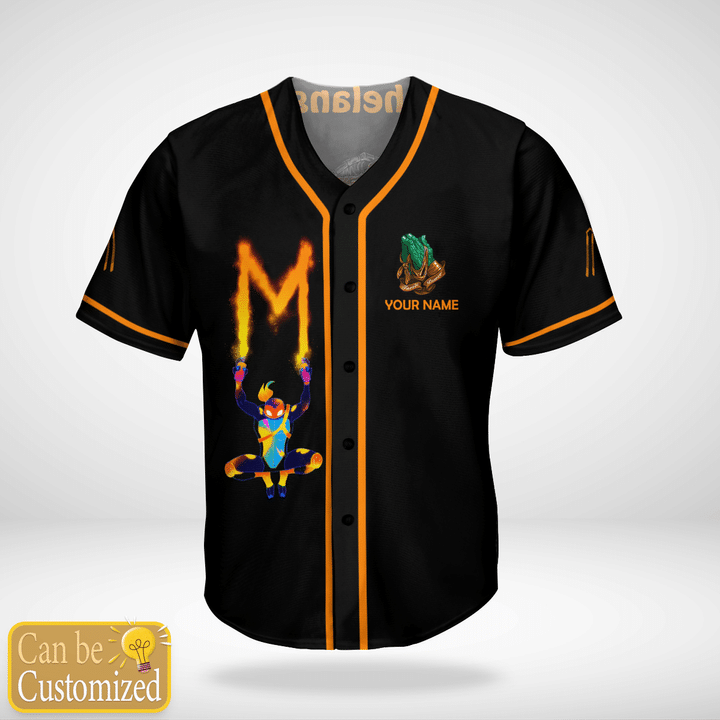 Michelangelo Mikey Custom Name Baseball Jersey1
