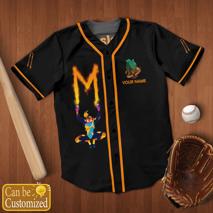 Michelangelo Mikey Custom Name Baseball Jersey3