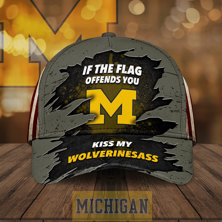 Michigan Wolverines If The Flag Offends You Kiss My Wolverinesass Cap – BBS