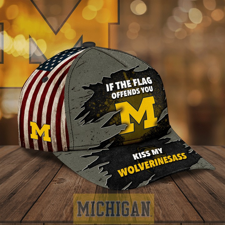 Michigan Wolverines If The Flag Offends You Kiss My Wolverinesass Cap1