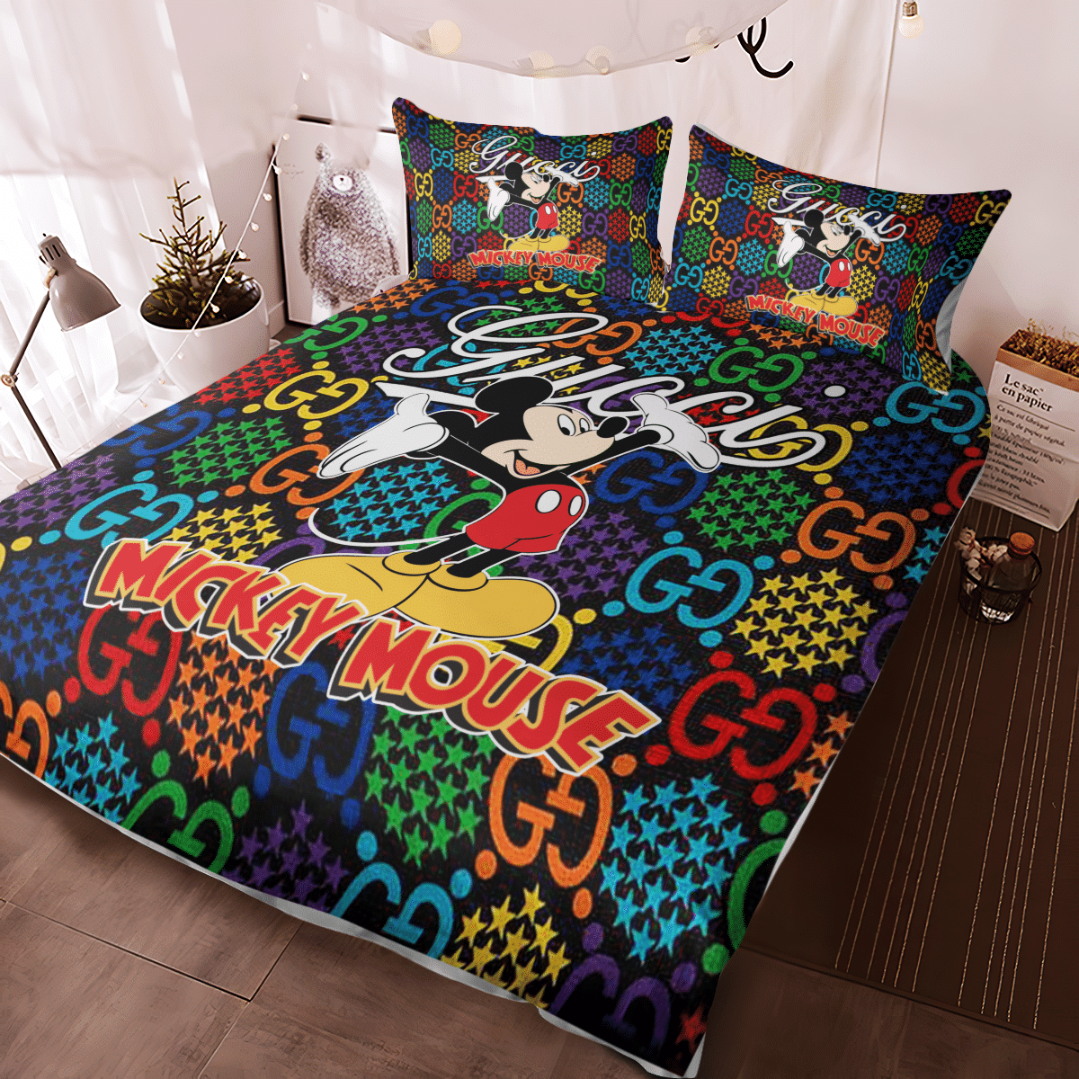 Mickey Mouse Gucci bedding set 2.2