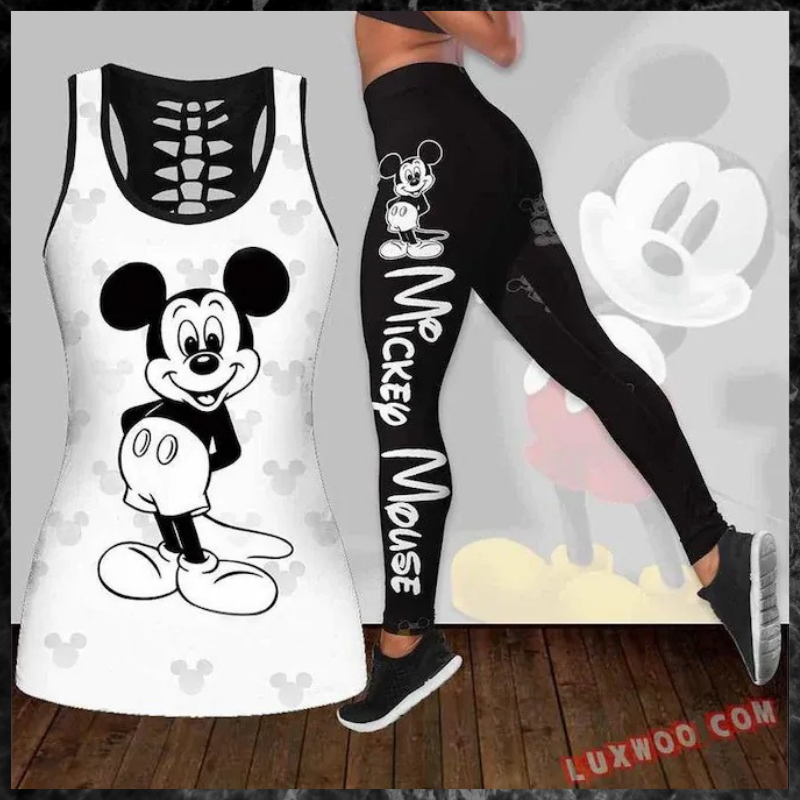 Mickey Mouse all over print legging and tank top 2