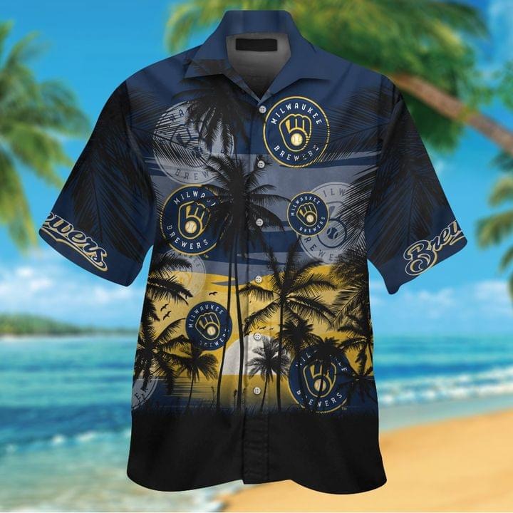 Milwaukee Brewers Aloha Hawaiian Shirt