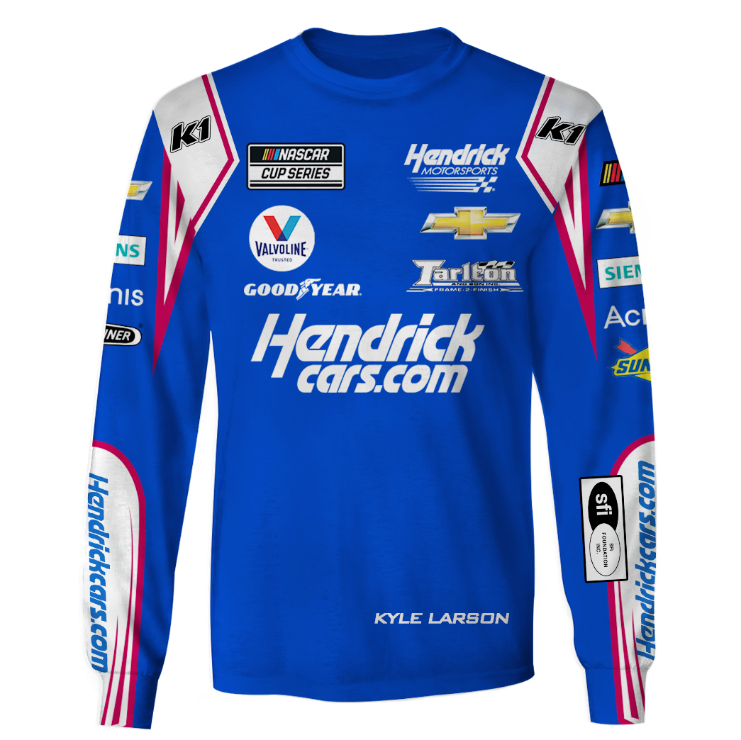 NASCAR Cup Series Hendrick car F1 team 3d long sleeve tee