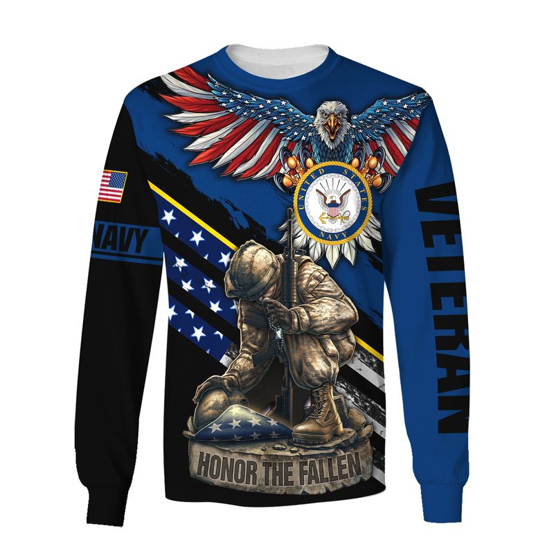 Navy veteran honor the fallen 3D all over print unisex shirt7
