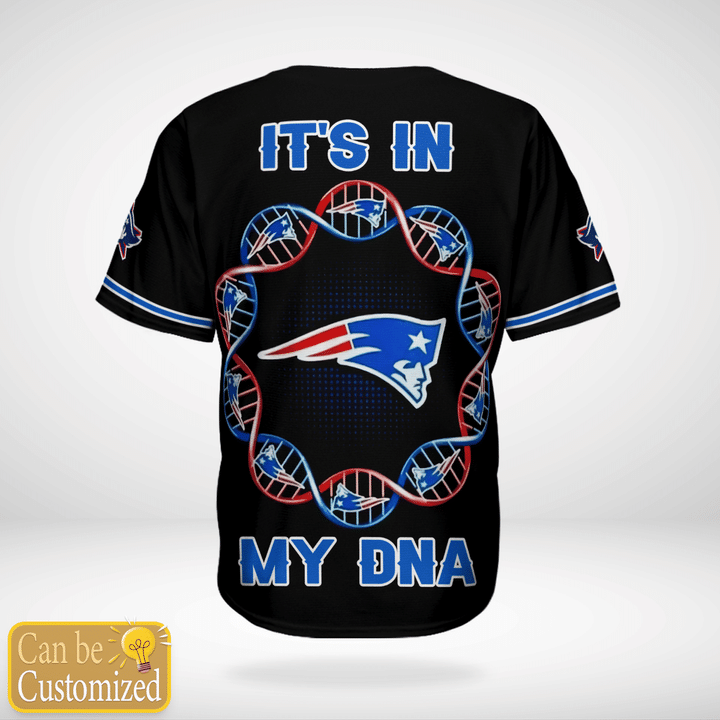 New England Patriots My Its In DNA Custom Name Baseball Jersey Shirt2