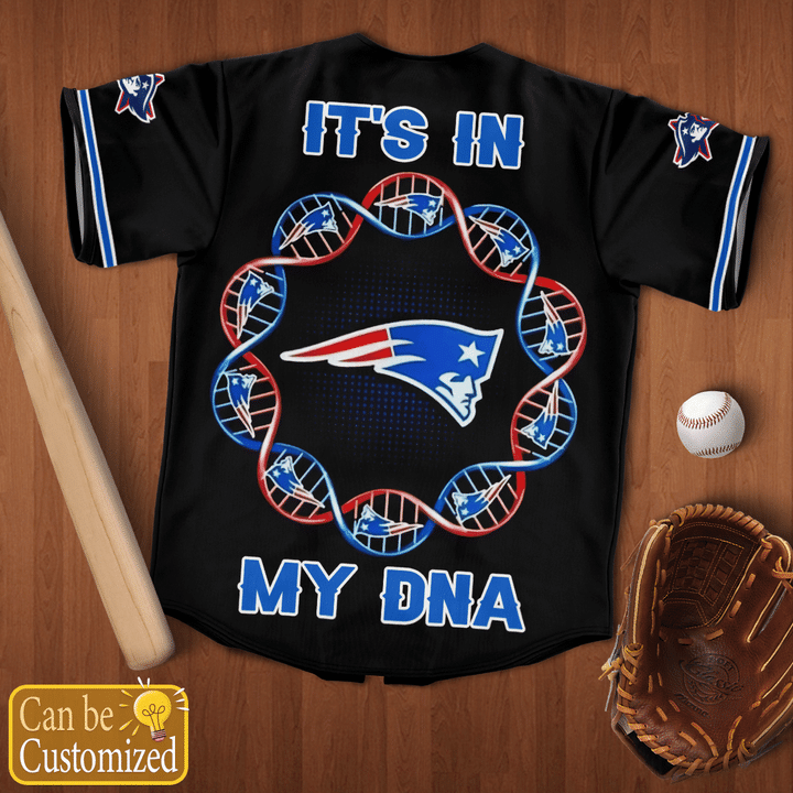 New England Patriots My Its In DNA Custom Name Baseball Jersey Shirt4