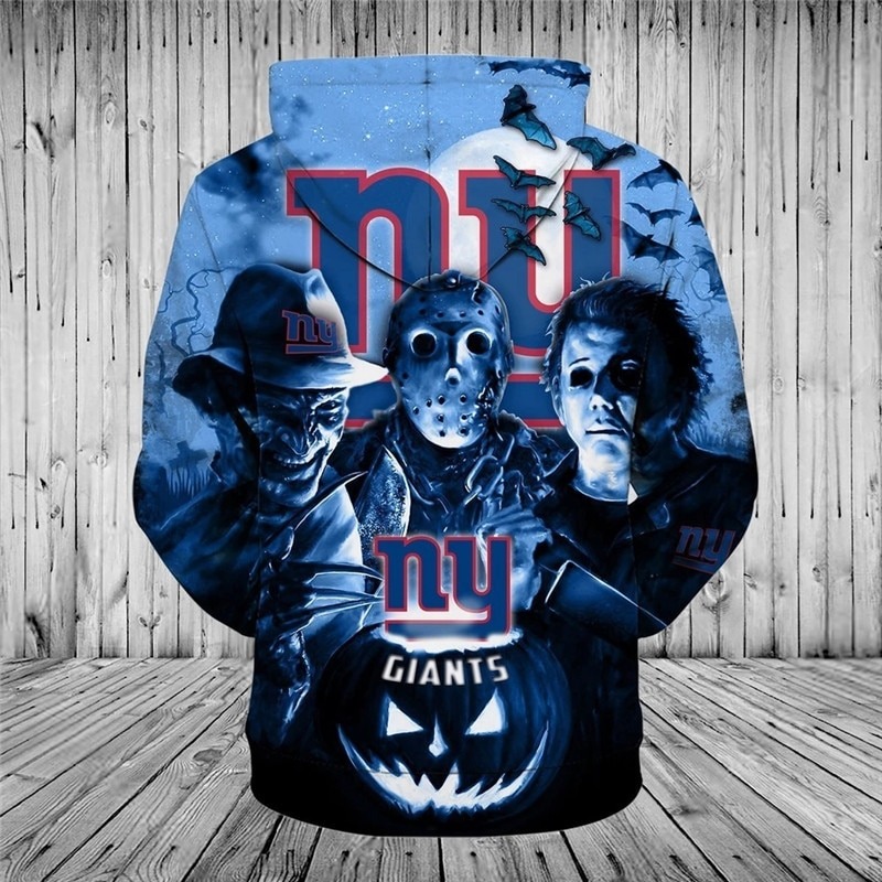 New York Giants Halloween Horror Night 3D Pullover Hoodie 1