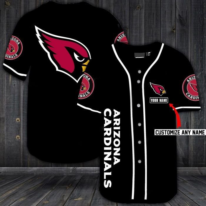 Nfl arizona cardinals baseball jersey shirt