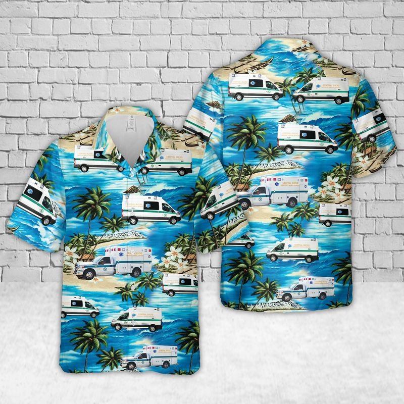 Pennsylvania Central Bucks EMS Ambulance Hawaiian Shirt