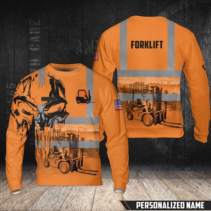 Personalized Name Forkilft 3D Long Sleeve