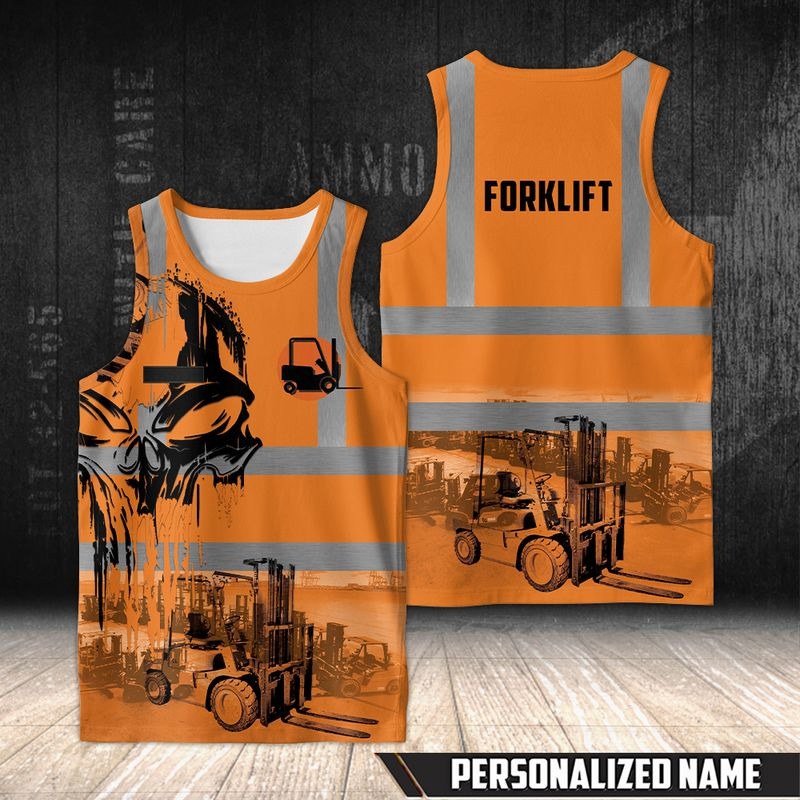 Personalized Name Forkilft 3D Tank Top