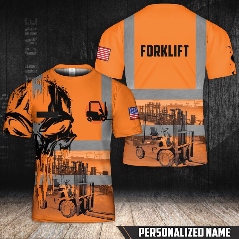 Personalized custom name Forklift 3d all over printed shirt – Teasearch3D 010921