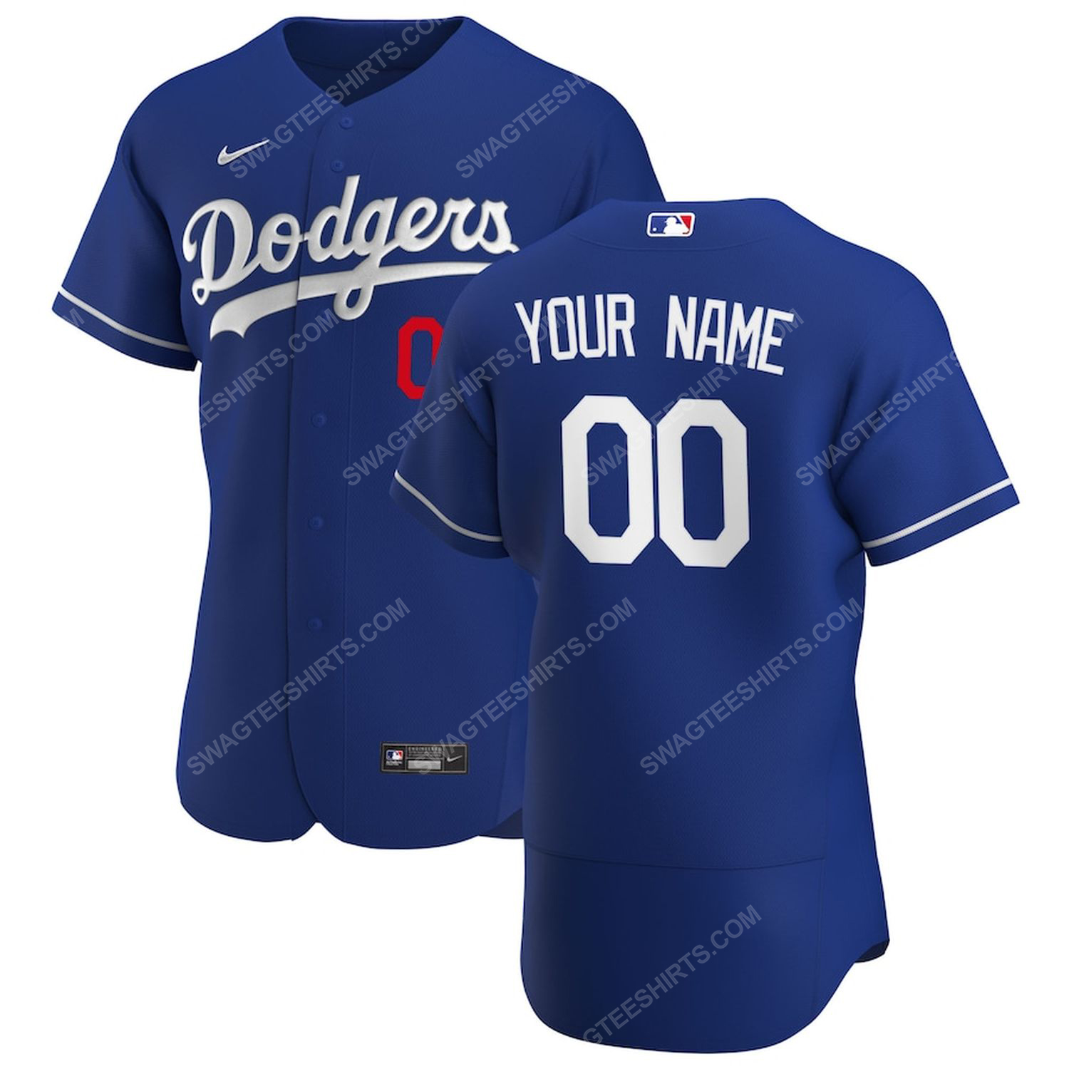 Personalized mlb los angeles dodgers baseball jersey-royal