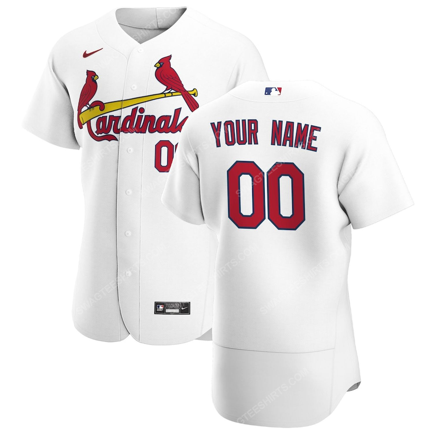 Personalized mlb st louis cardinals team baseball jersey - white
