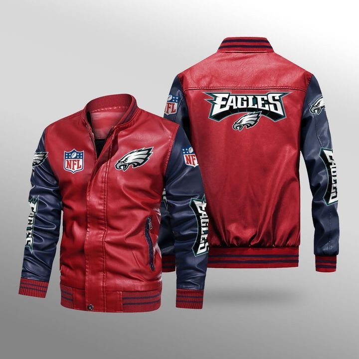 Philadelphia Eagles Leather Bomber Jacket 2