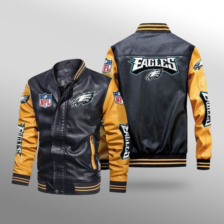 Philadelphia Eagles Leather Bomber Jacket 3