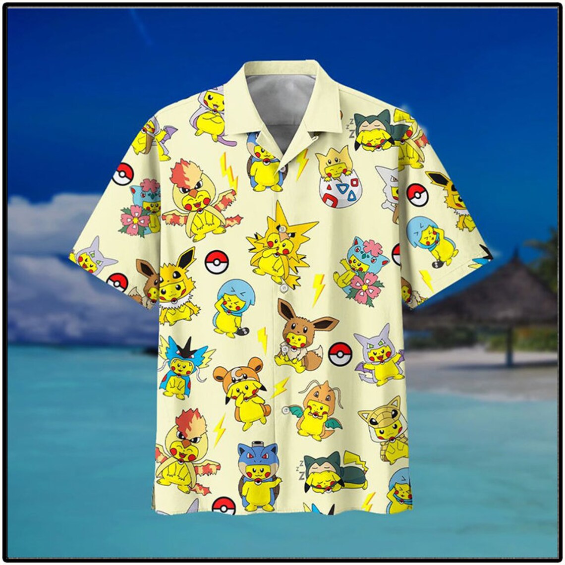 Pikachu Pokemon Fashion Cute Hawaiian Shirt
