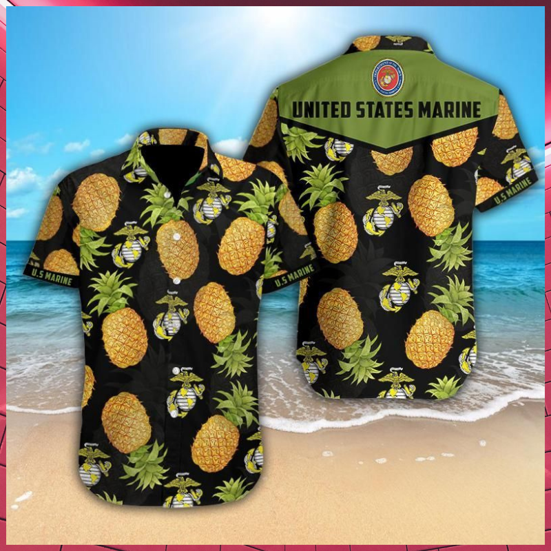 Pineapple United States Marine Hawaiian shirt 1