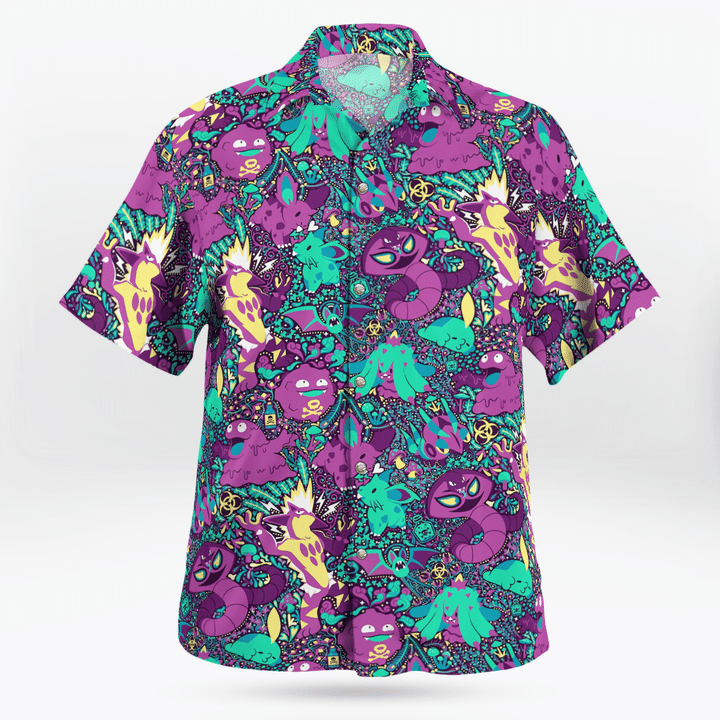 Poison pokémon hawaiian shirt1