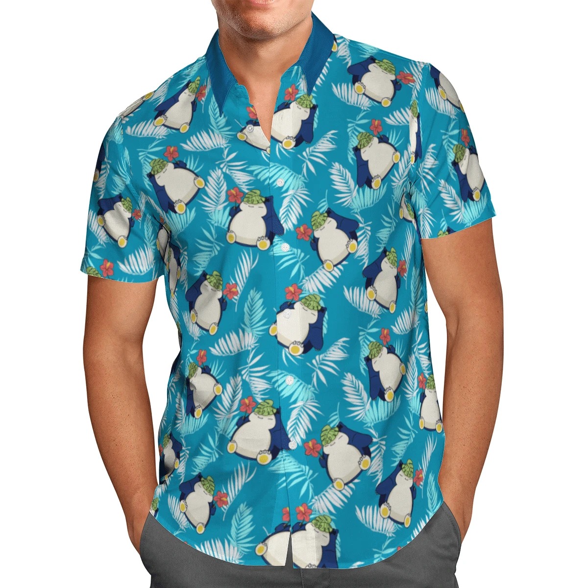 Pokemon Snorlax tropical beach hawaiian shirt1