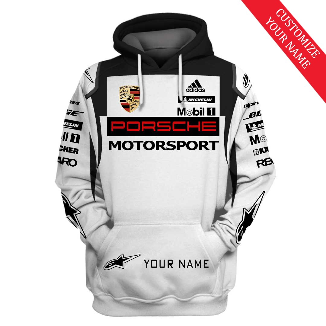 Porsche f1 team custom name 3d hoodie and zip hoodie