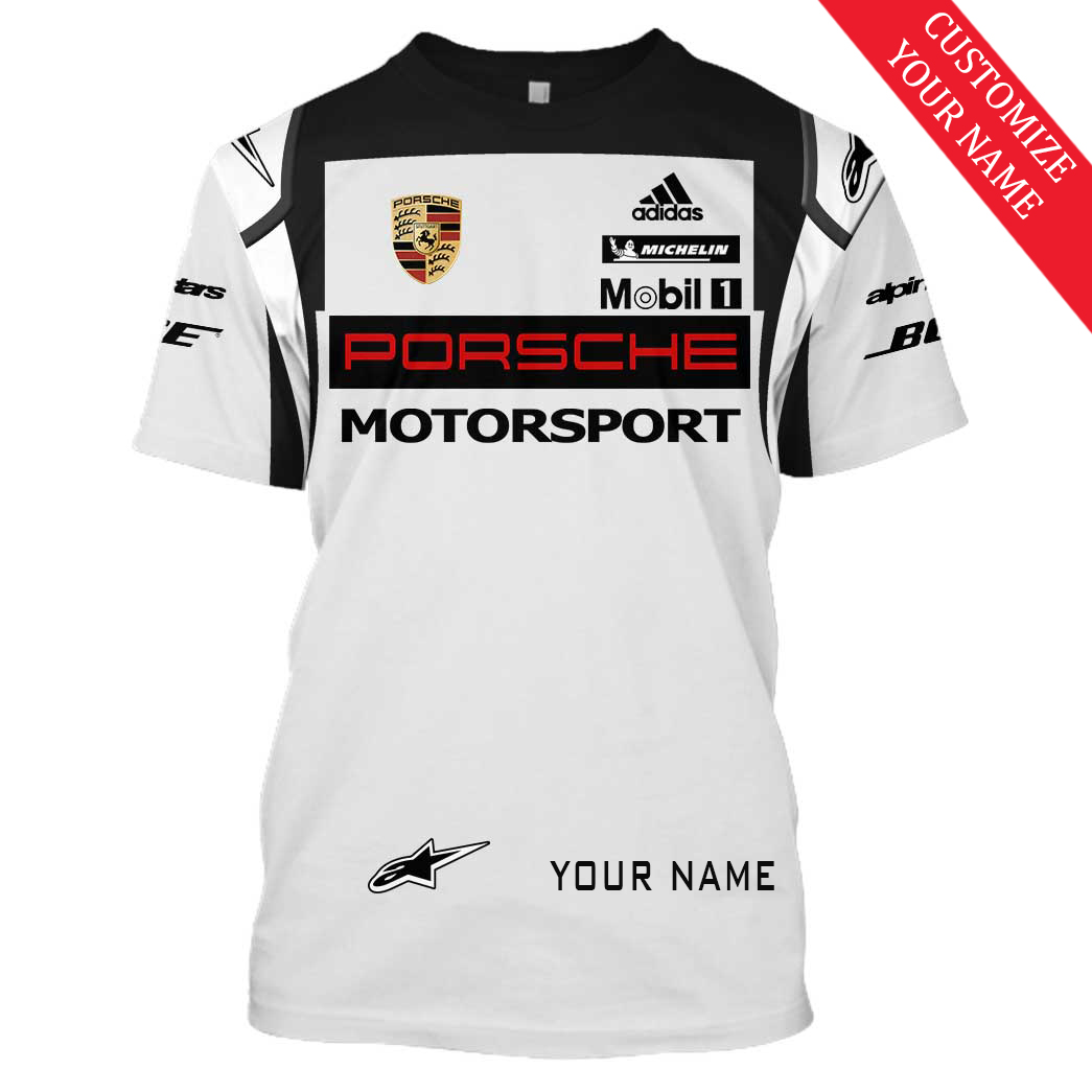 Porsche f1 team custom name 3d t-shirt