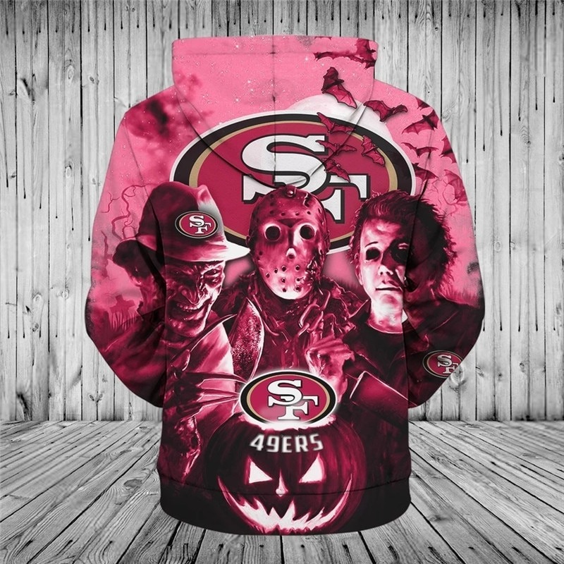 San Francisco 49ers Halloween Horror Night 3D Pullover Hoodie 1