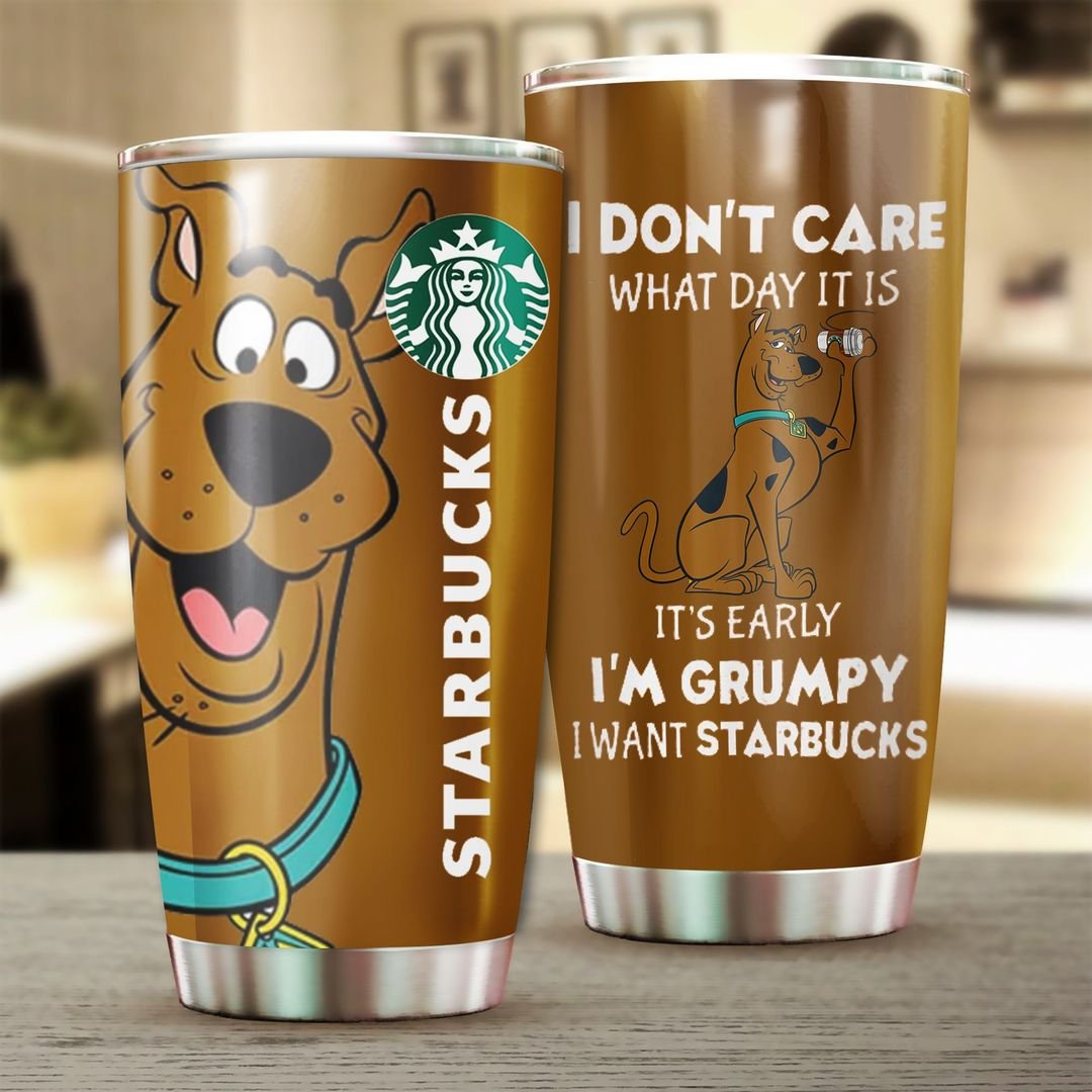 Scooby Doo Starbucks Coffee I Dont Care What Day It Is Tumbler – LIMITED EDITION