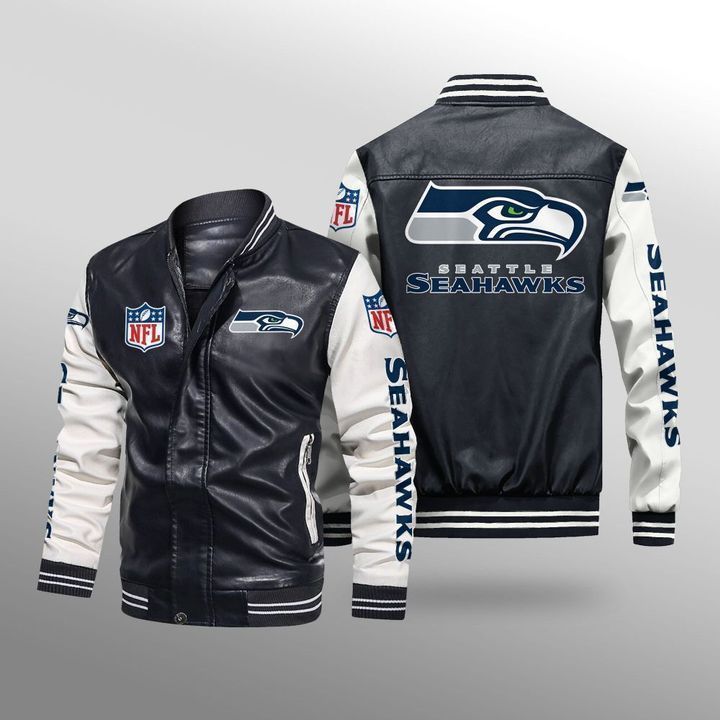 Seattle Seahawks Leather Bomber Jacket – LIMITED EDITION