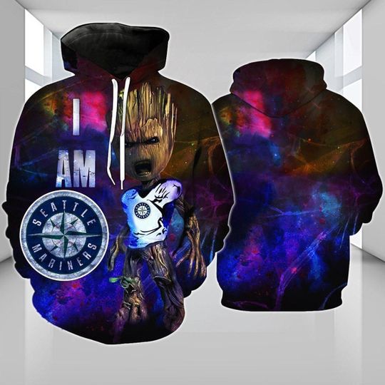 Seattle mariners baby groot over print full 3d hoodies – LIMITED EDITION