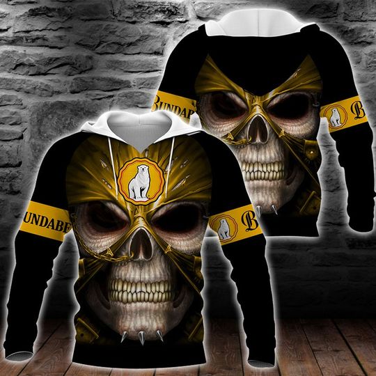 Skull Bundaberg brewed drinks 3d all over print hoodie