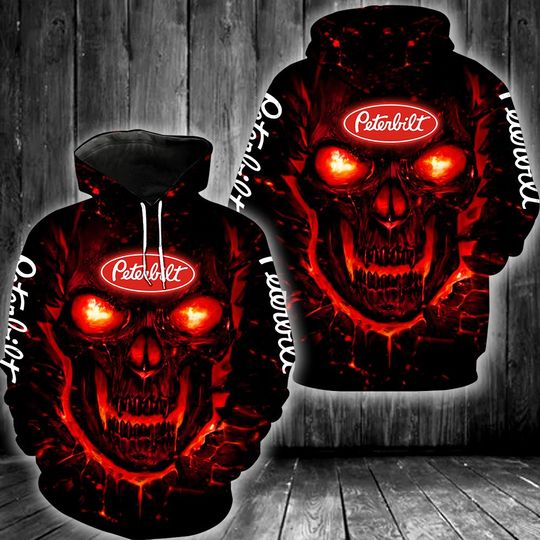 Skull Peterbilt 3d all over print hoodie – LIMITED EDITION