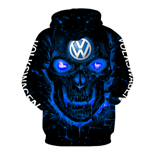 Skull Volkswagen 3d all over print hoodie2