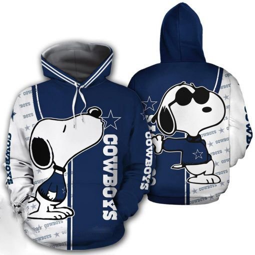 Snoopy And Dallas Cowboys 3d hoodie and t-shirt
