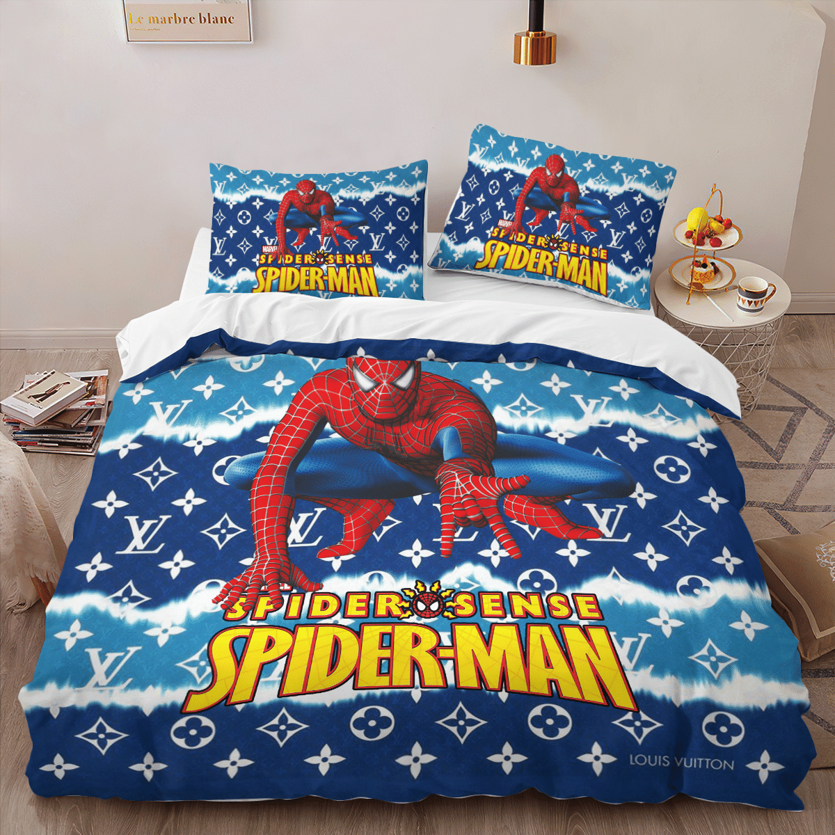 Spider Man Louis Vuitton bedding set 1