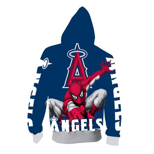 Spiderman Los angeles angels 3d all over print hoodie1