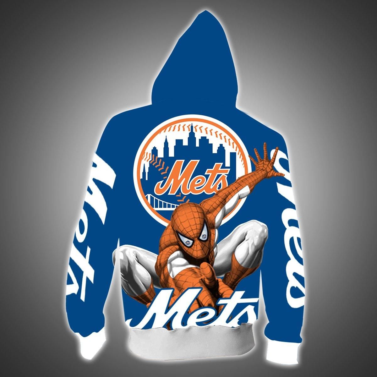 Spiderman New york mets 3d all over print hoodie
