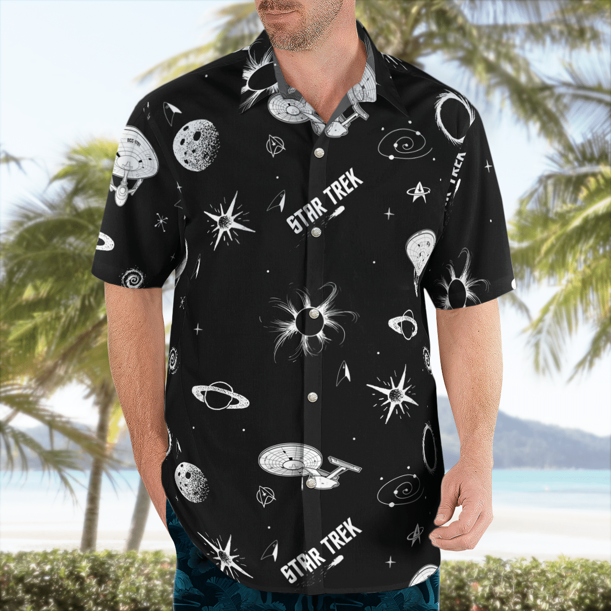 Star Trek dark galaxy Hawaiian shirt (3)