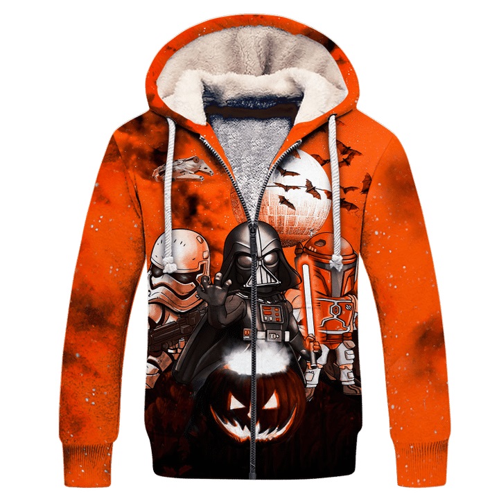 Star Wars Darth Vader Boba Fett Stormtrooper halloween night 3d fleece hoodie
