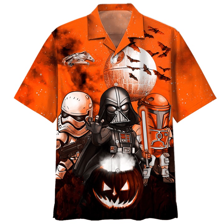 Star Wars Darth Vader Boba Fett Stormtrooper halloween night 3d hawaiian shirt